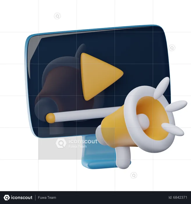 Video Marketing  3D Icon