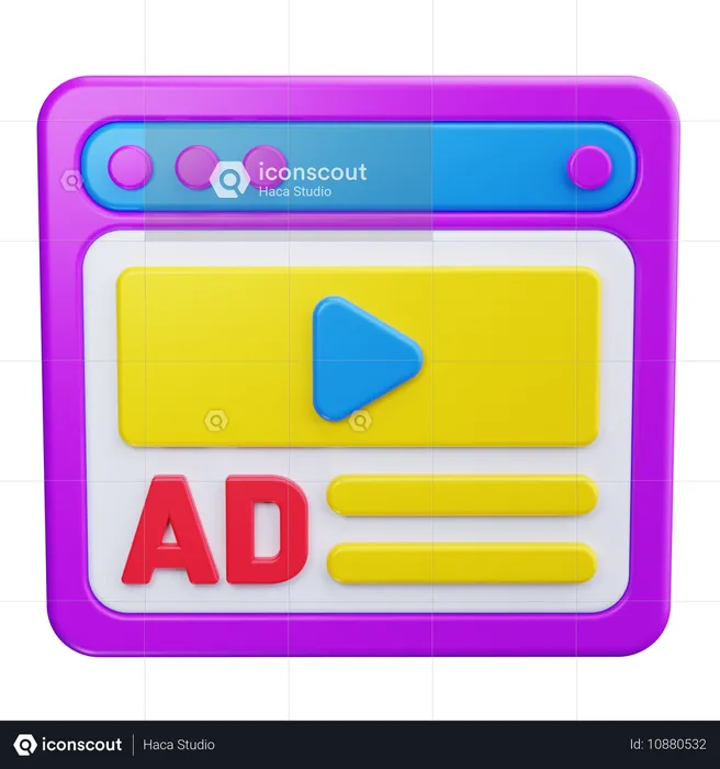 Video Marketing  3D Icon