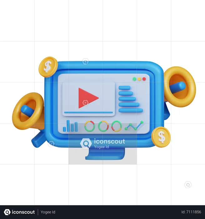 Video Marketing  3D Icon