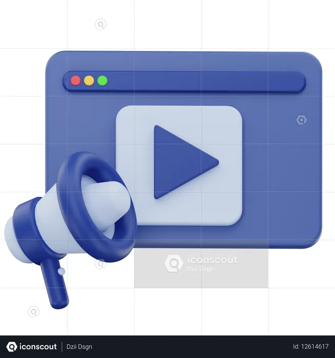 Video Marketing  3D Icon