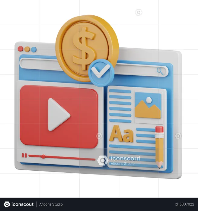 Vídeo marketing  3D Icon