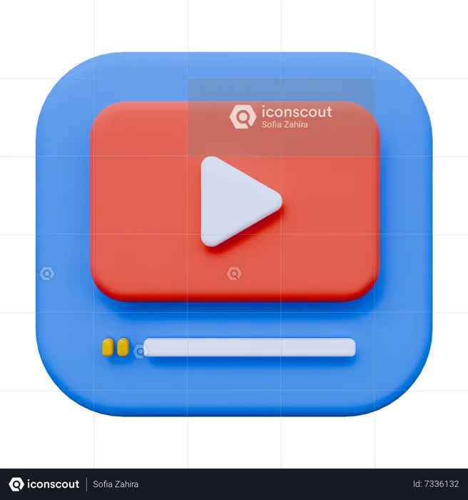 Vídeo on-line  3D Icon