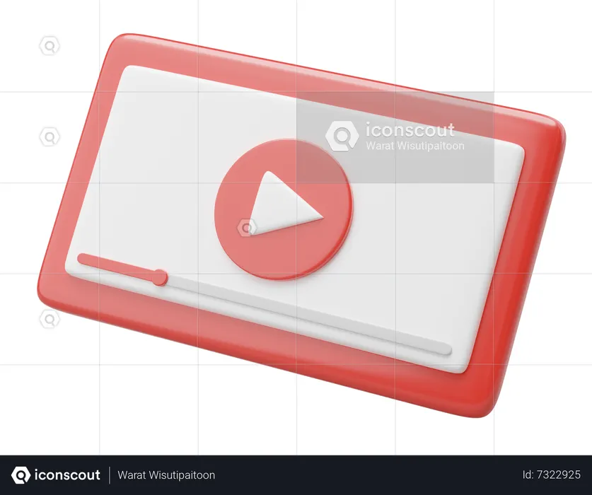 Video Player  3D Icon