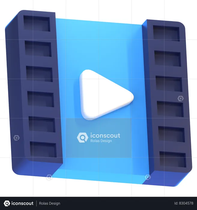 Video Player  3D Icon