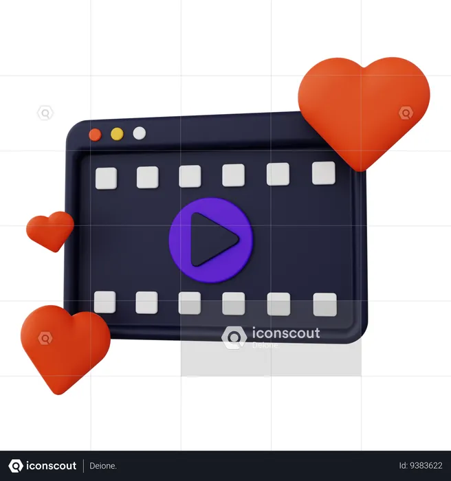 Video Player  3D Icon