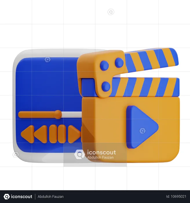 Video Player  3D Icon