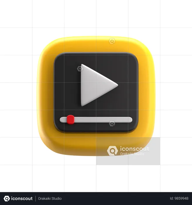 Video player  3D Icon