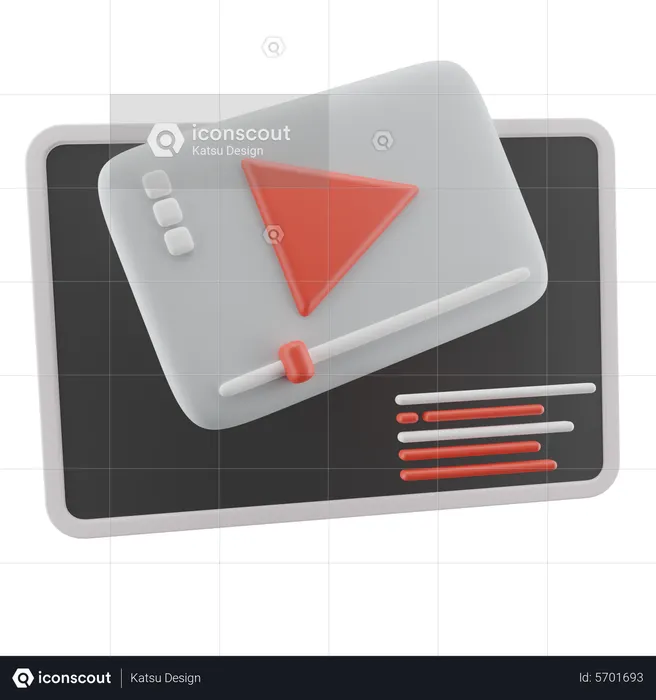 Video Player  3D Icon