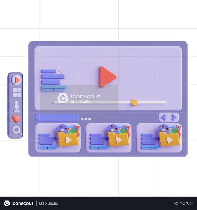 Video Player  3D Icon