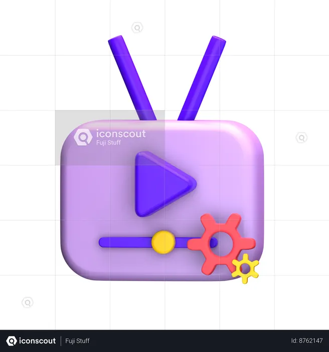 Video Player  3D Icon
