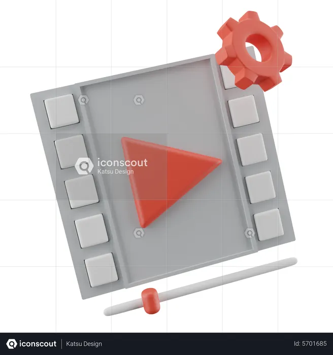 Video Player Setting  3D Icon