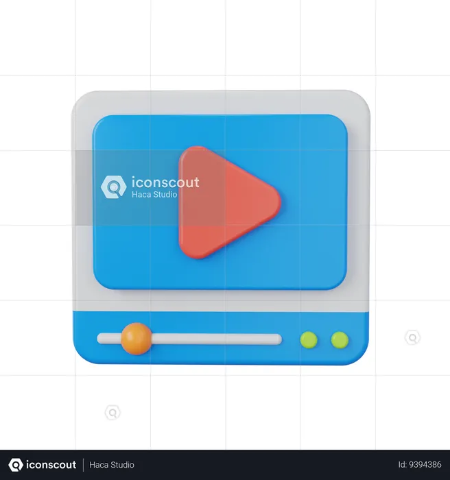 Video Playing  3D Icon