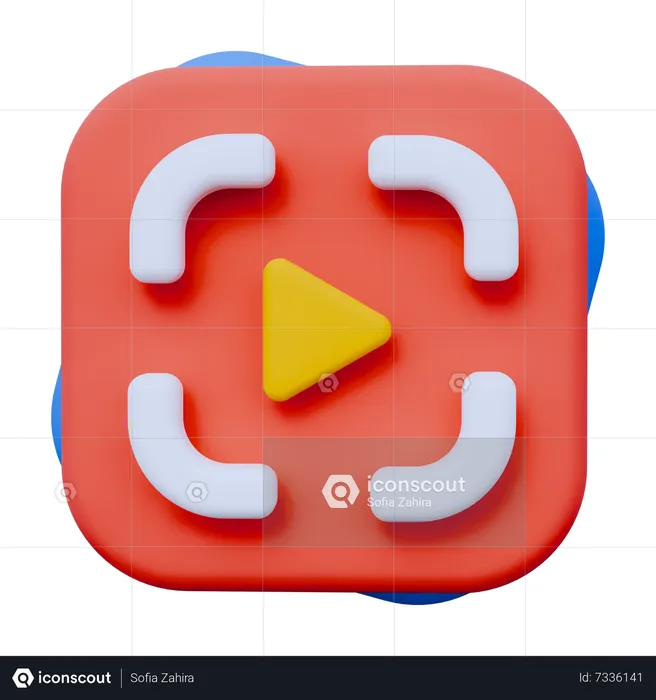 Vidéo plein écran  3D Icon