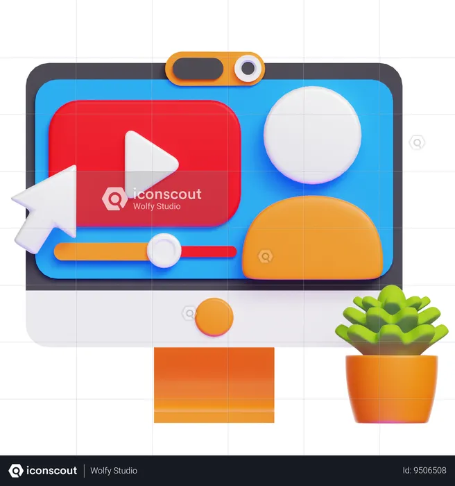 Video Presentation  3D Icon