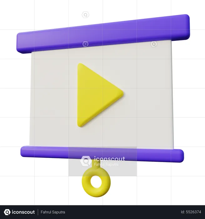 Video Presentation  3D Icon