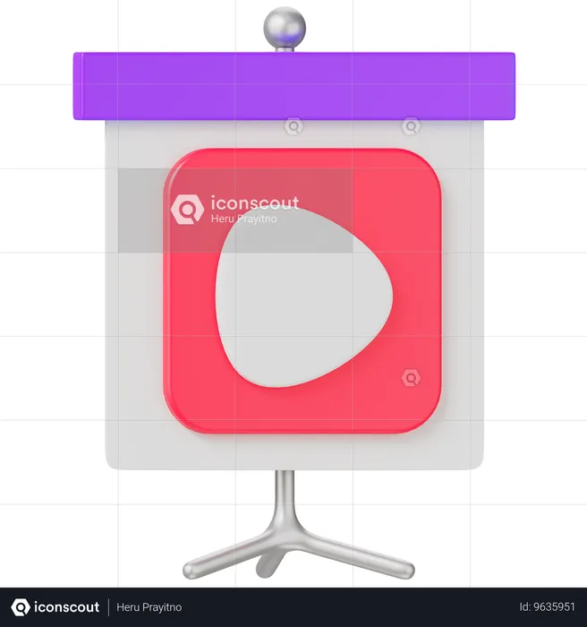 Video Presentation  3D Icon