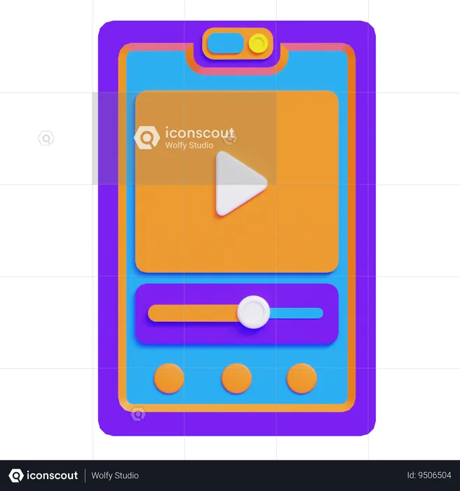 Video Presentation On Phone  3D Icon