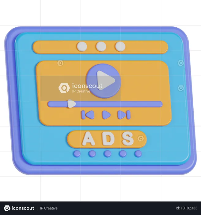 Publicité vidéo  3D Icon