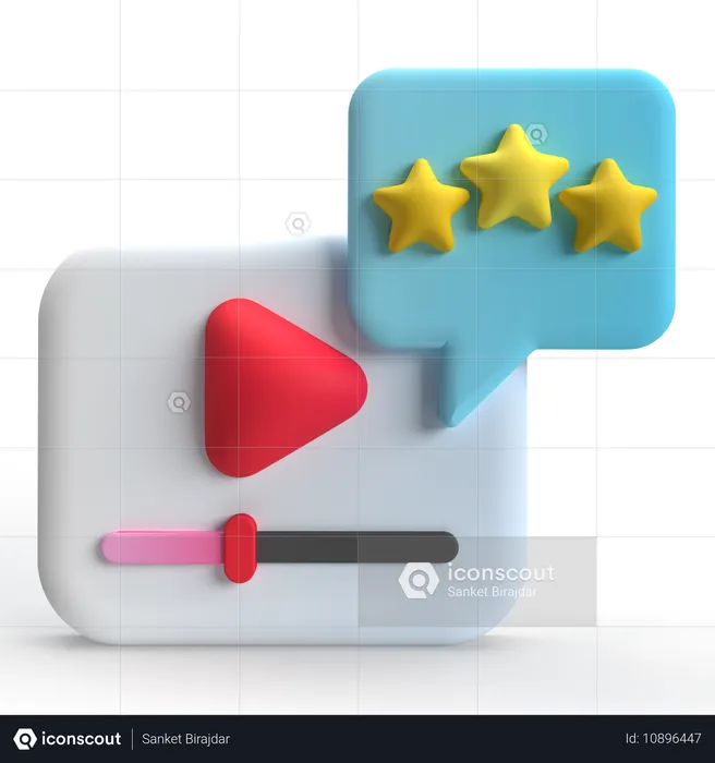 Video Rating  3D Icon