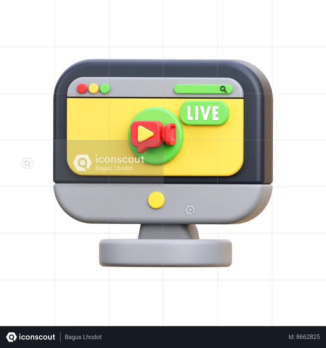 Video Stream  3D Icon