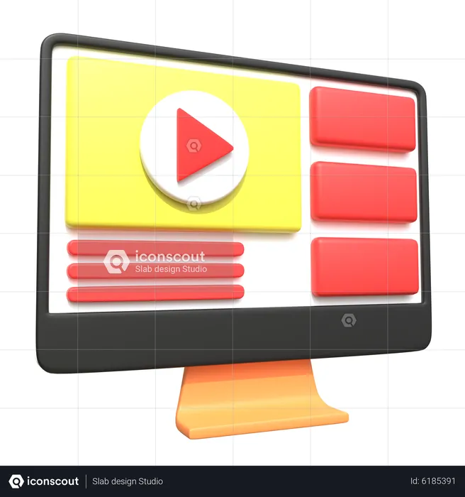 Video Streaming  3D Icon