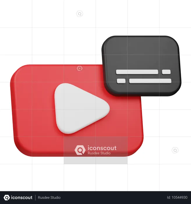Video Subtitle  3D Icon