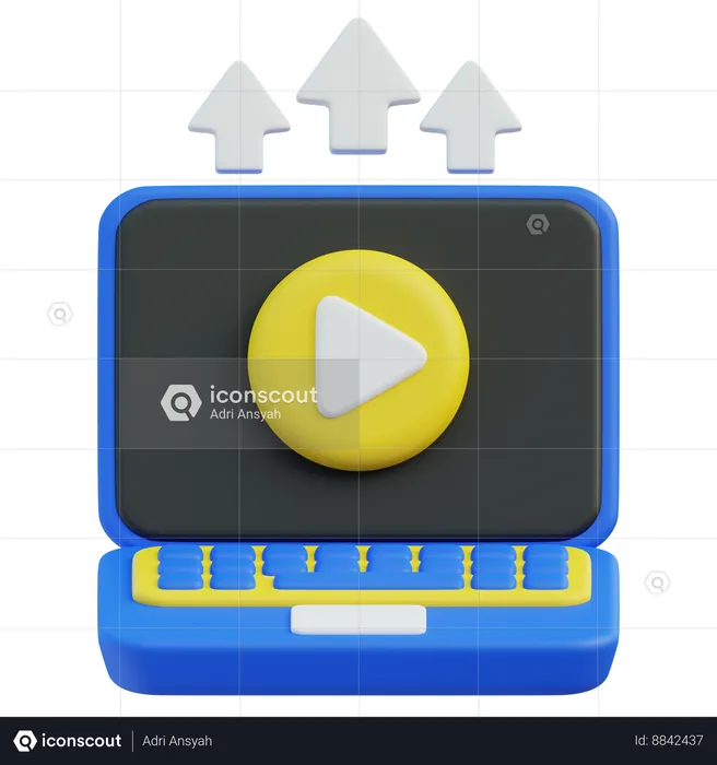 Video upload  3D Icon