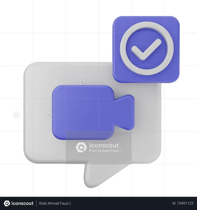 Verificación de vídeo  3D Icon
