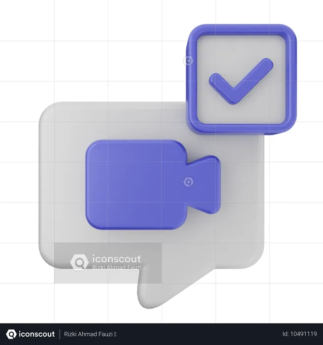 Video Verification  3D Icon