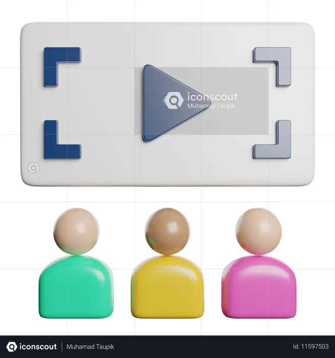 Videozuschauer  3D Icon