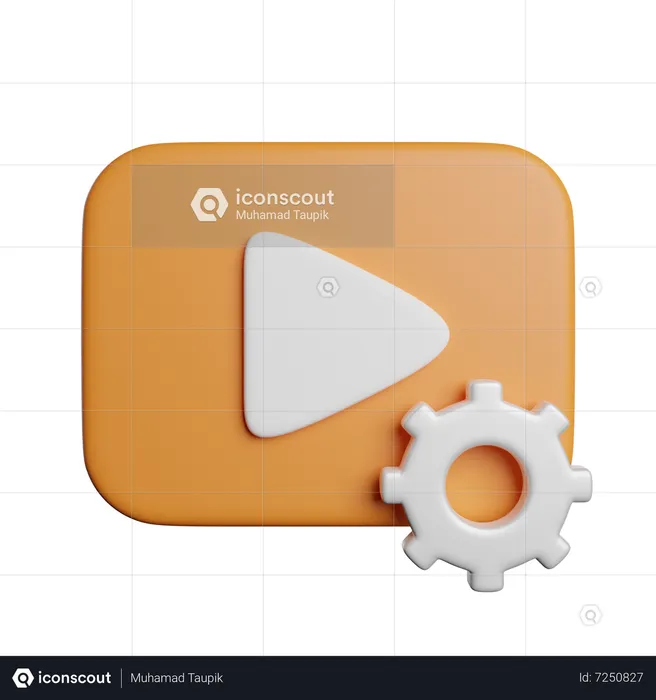 Videobearbeitung  3D Icon