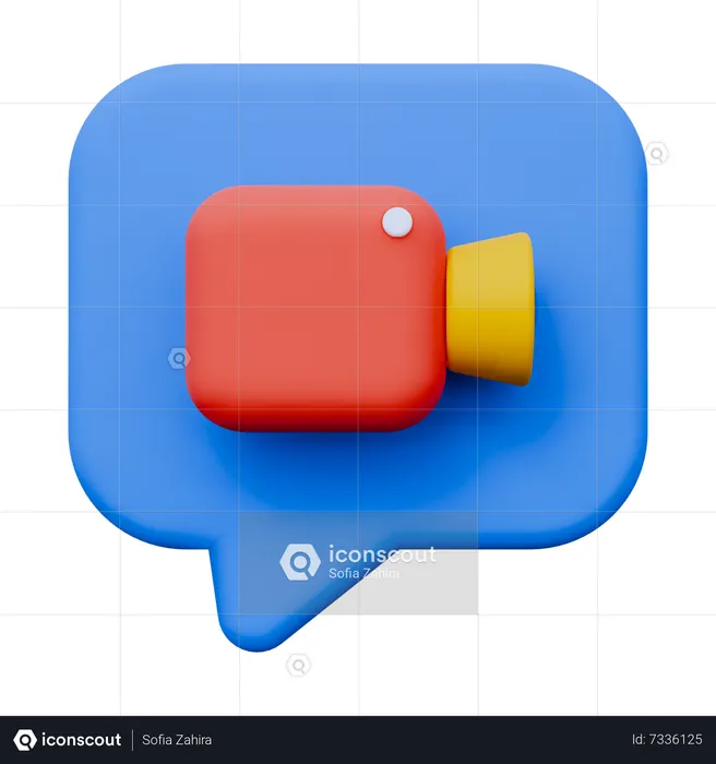 Video chamada  3D Icon