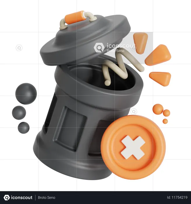 Poubelle vide  3D Icon