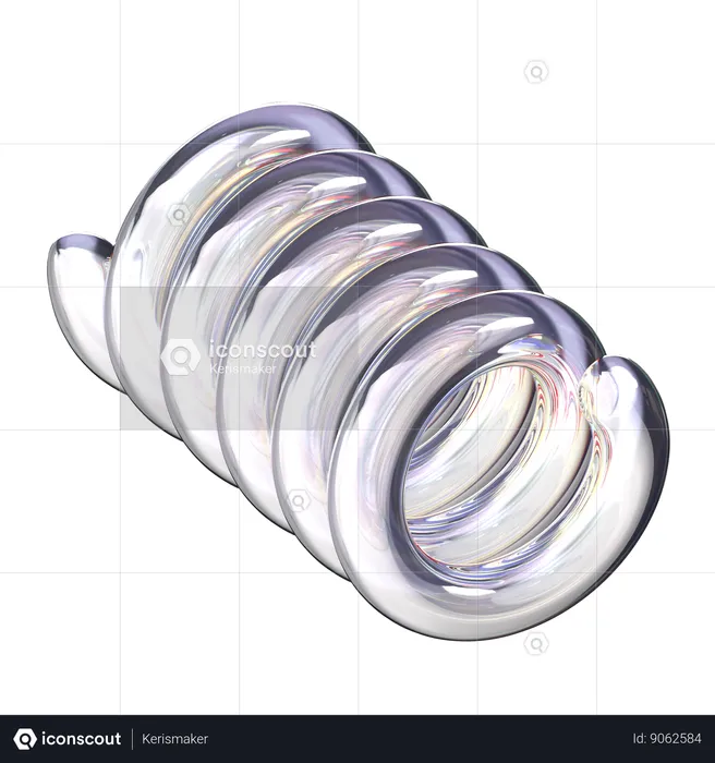 Vidrio espiral  3D Icon