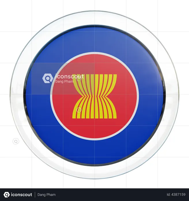 Vidro da bandeira da Associação das Nações do Sudeste Asiático Flag 3D Flag