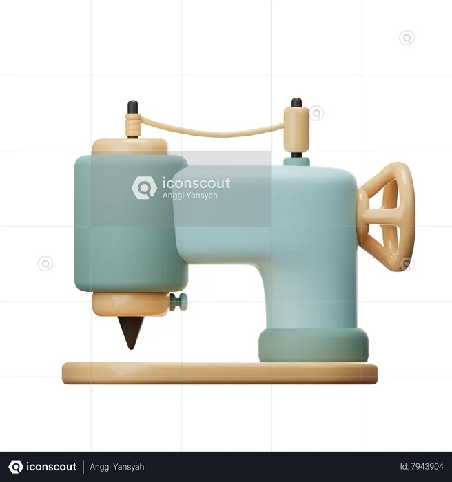 Vieille machine à coudre  3D Icon