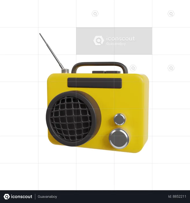 Vieille radio  3D Icon
