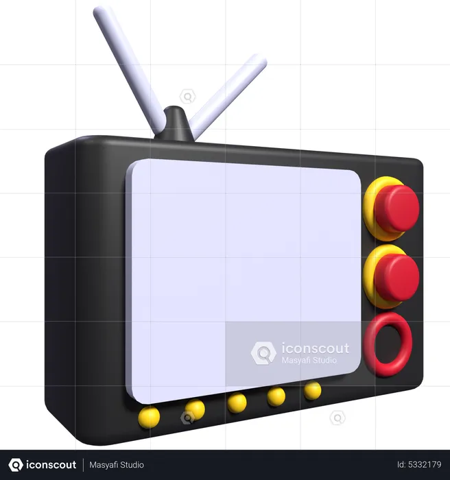 Vieille télé  3D Icon