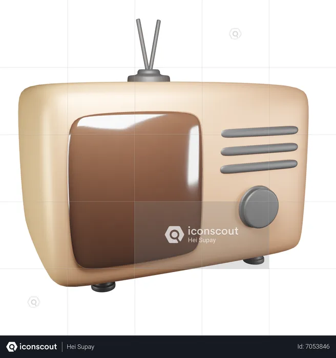 Vieille télé  3D Icon