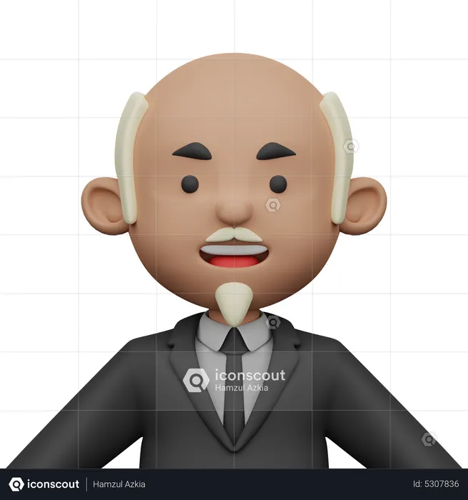 Viejo empresario  3D Icon