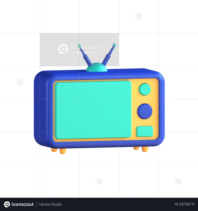 Televisión vieja  3D Icon