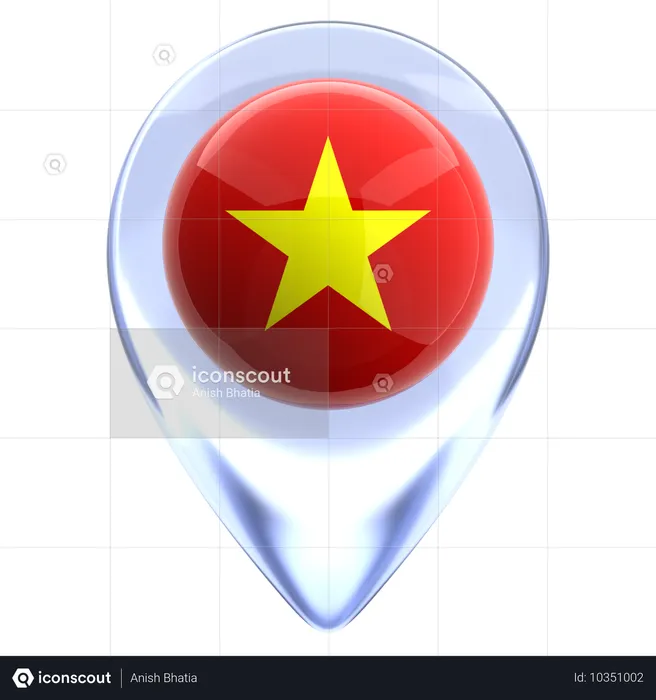 Vietnã Flag 3D Icon