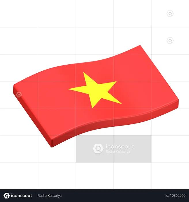 Vietnam Flag 3D Icon