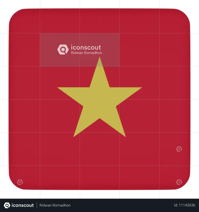 Vietnam Flag 3D Icon