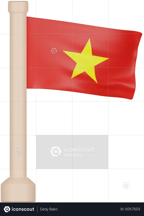 Vietnam Flag Flag 3D Icon