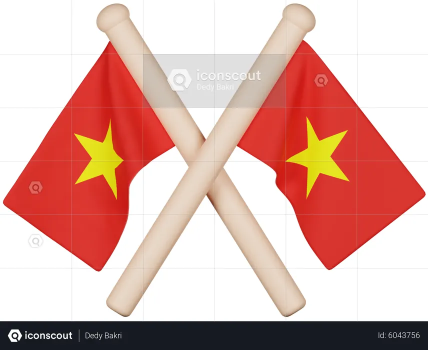 Vietnam Flag Flag 3D Icon
