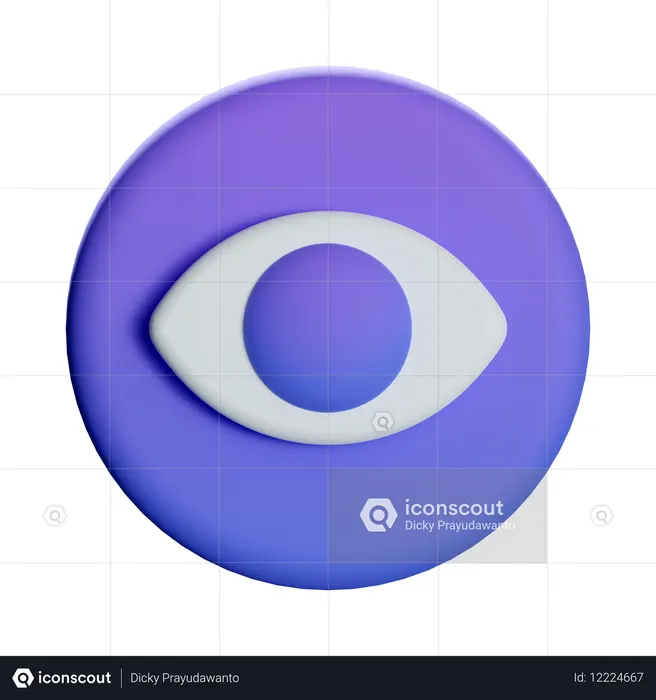 View Eye  3D Icon