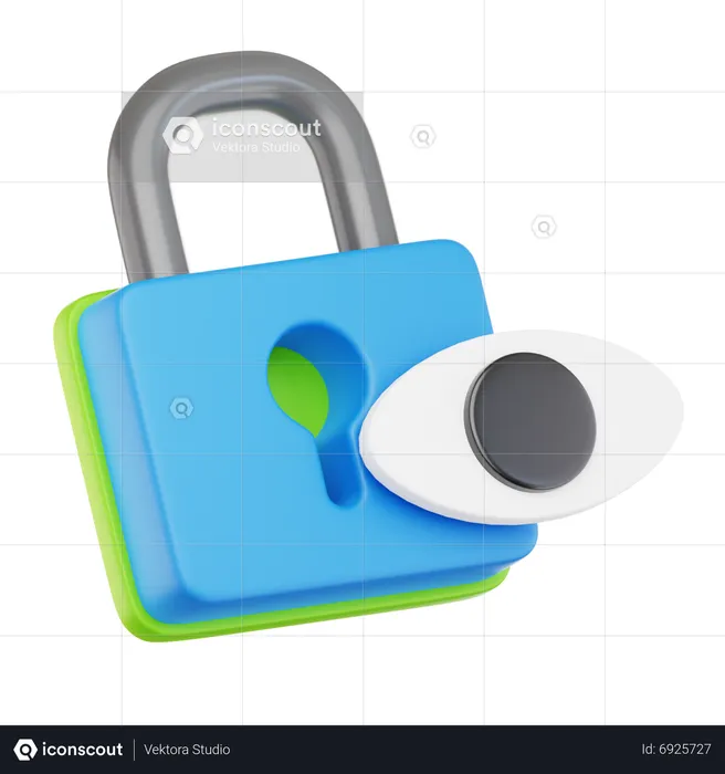 View Password  3D Icon