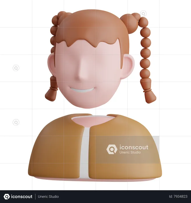 Viking Girl  3D Icon