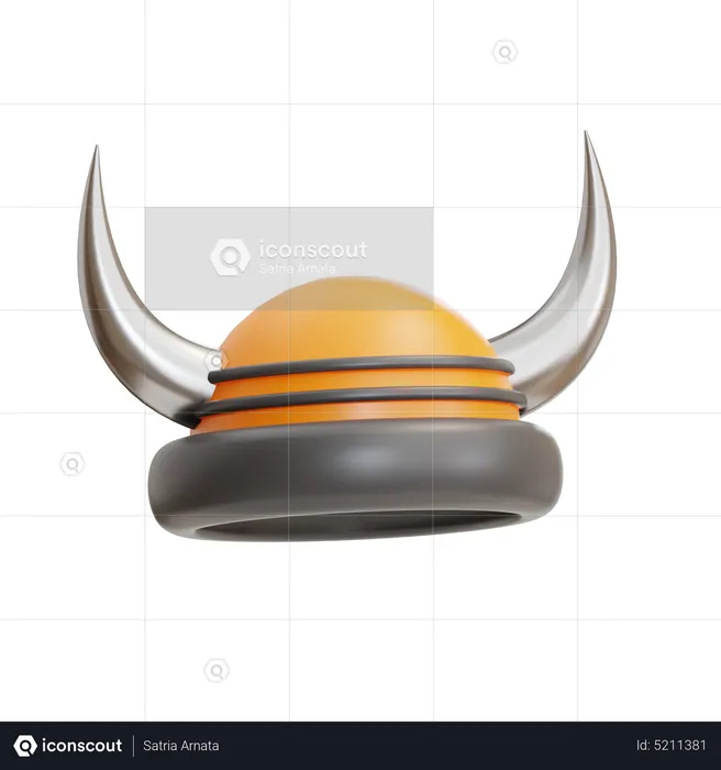 Viking Helmet  3D Icon